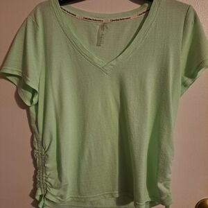 Calvin Klein Performance Light Green Short Sleeve Top